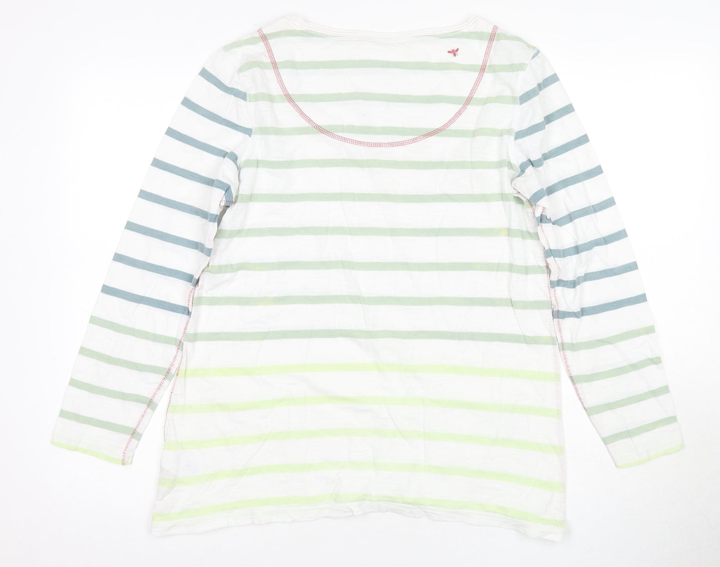 White Stuff Women's Multicoloured Striped T-Shirt Size 12