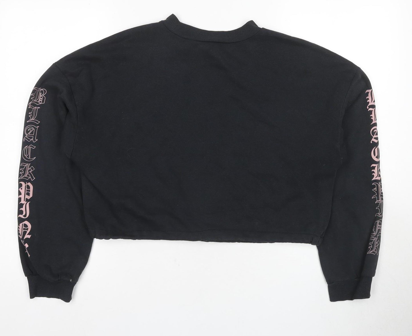 H&M Divided Black Hoodie, S, Women, Graphic Logo