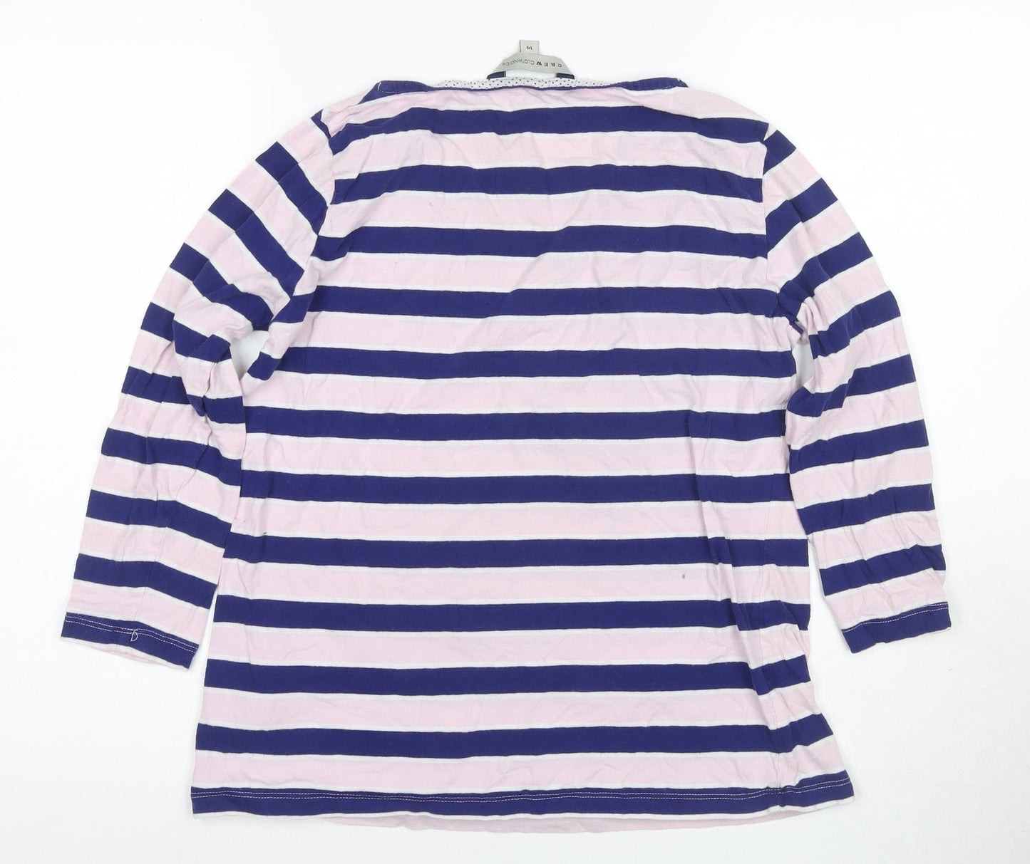 Crew Clothing Co. Women's Multicolour Striped T-Shirt, Size 14