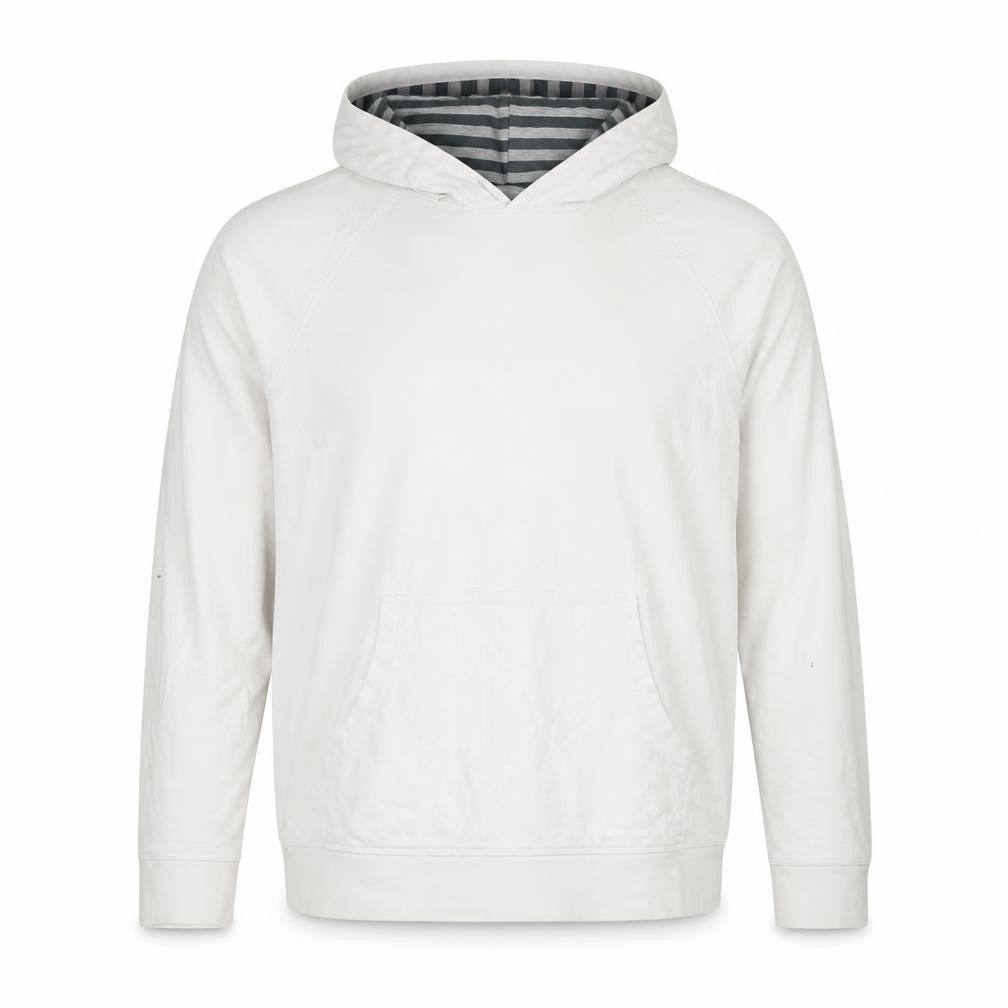 Burton White Men's Hoodie L Pullover Cotton