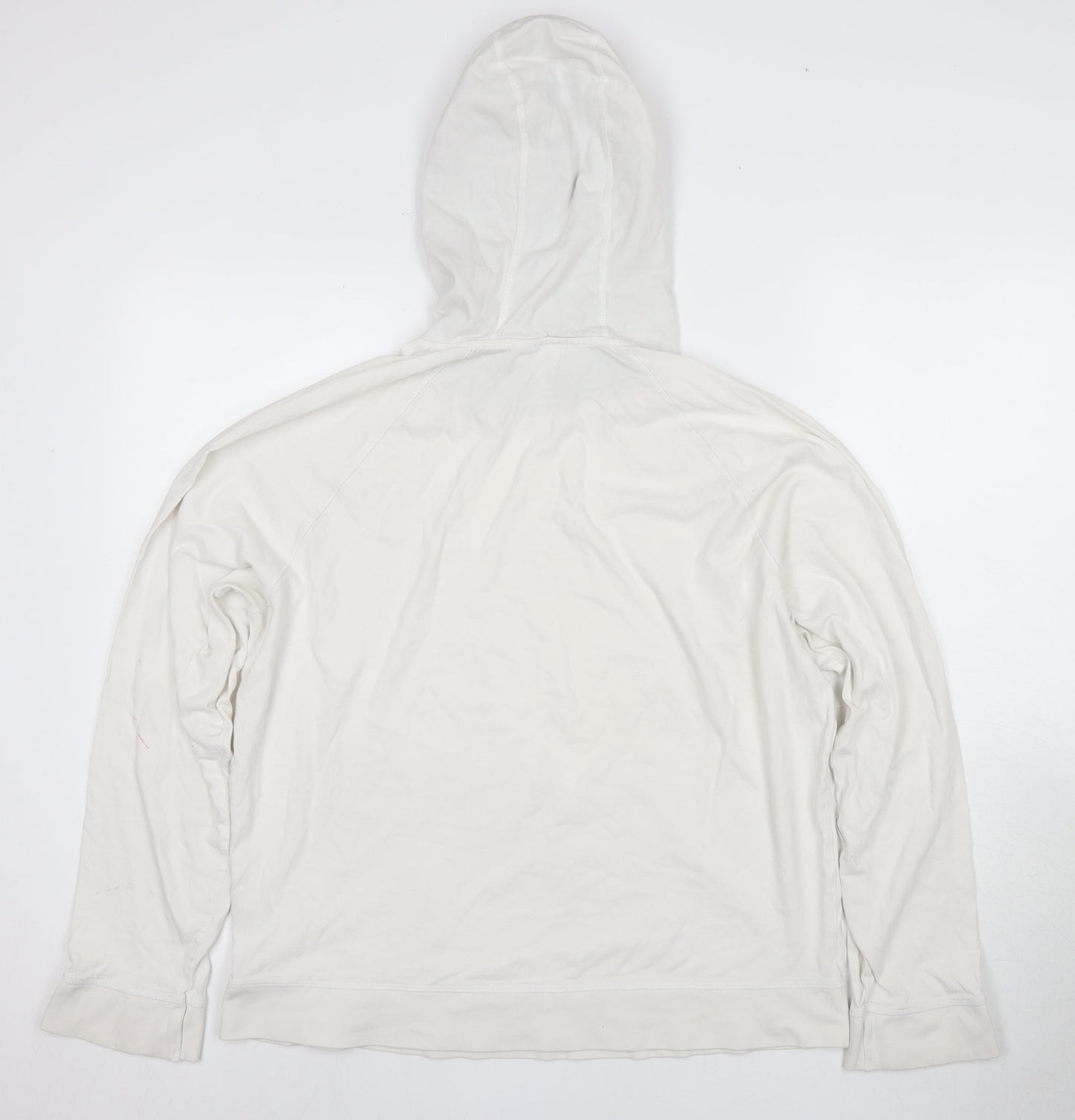 Burton White Men's Hoodie L Pullover Cotton