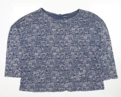 Millman & Brite Women's Blue Geometric Button-Up