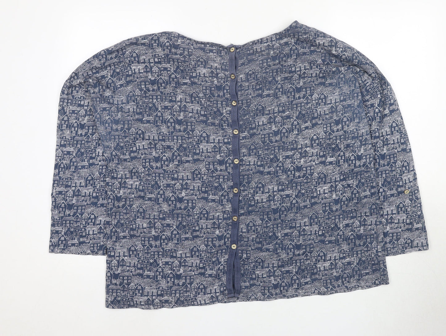 Millman & Brite Women's Blue Geometric Button-Up
