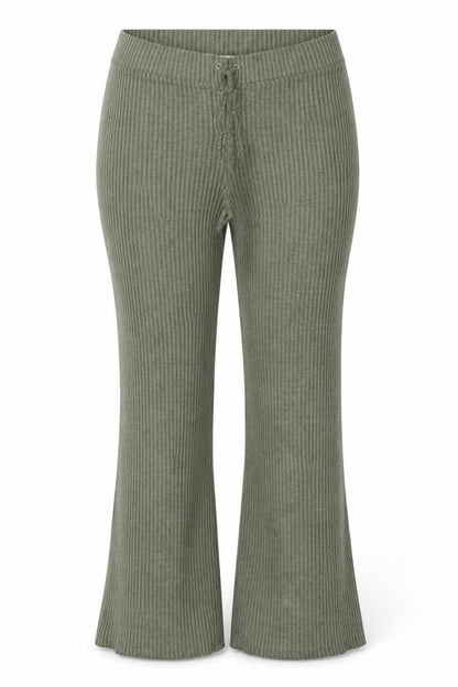 Topshop Women's Green Trousers - UK 16, No Pattern