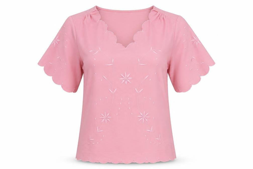 Cotton Traders Women's Pink Floral Blouse Size 10