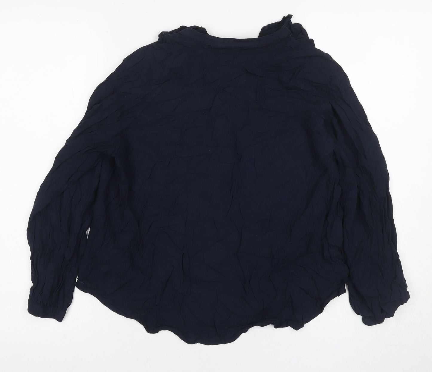 Next Women's Blue Button-Up Collared Shirt - Size 12
