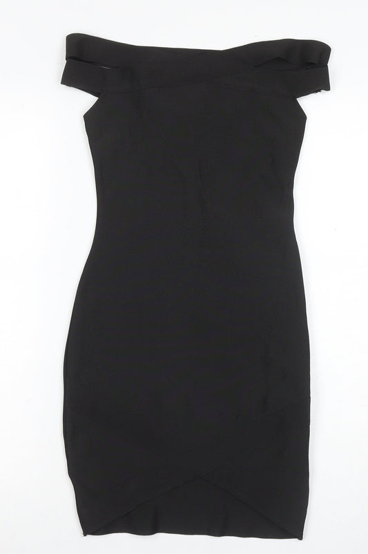 Missguided Women's Black Bodycon Dress Size 6