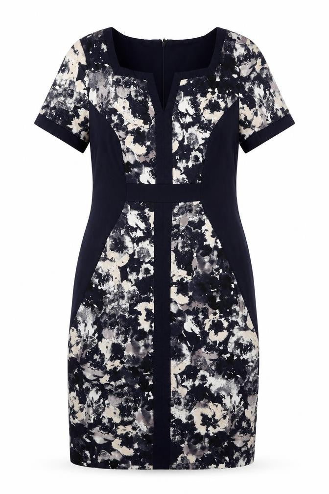 Marks & Spencer Women's Blue Floral Pencil Dress Size 14