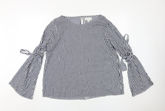 Velvet Women's Blue Striped Tunic Blouse L