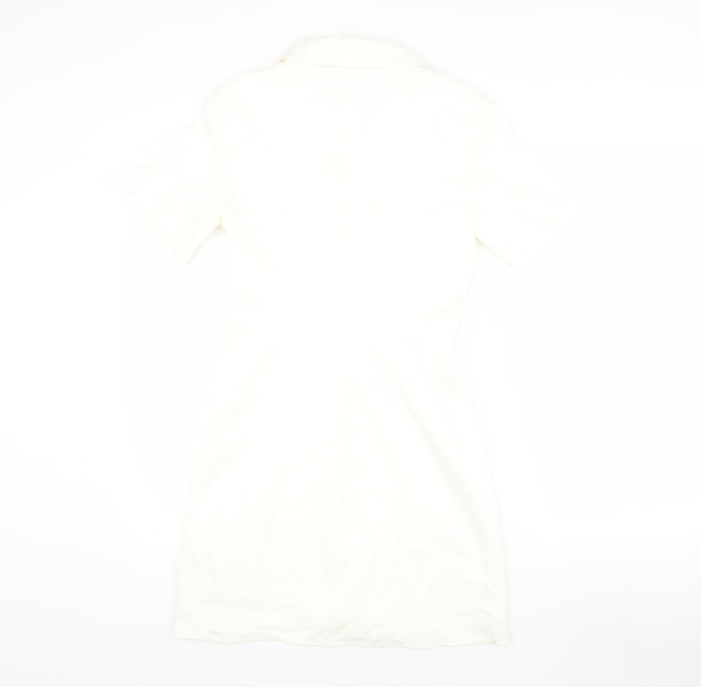 Zara Women's Ivory Short Sleeve Dress