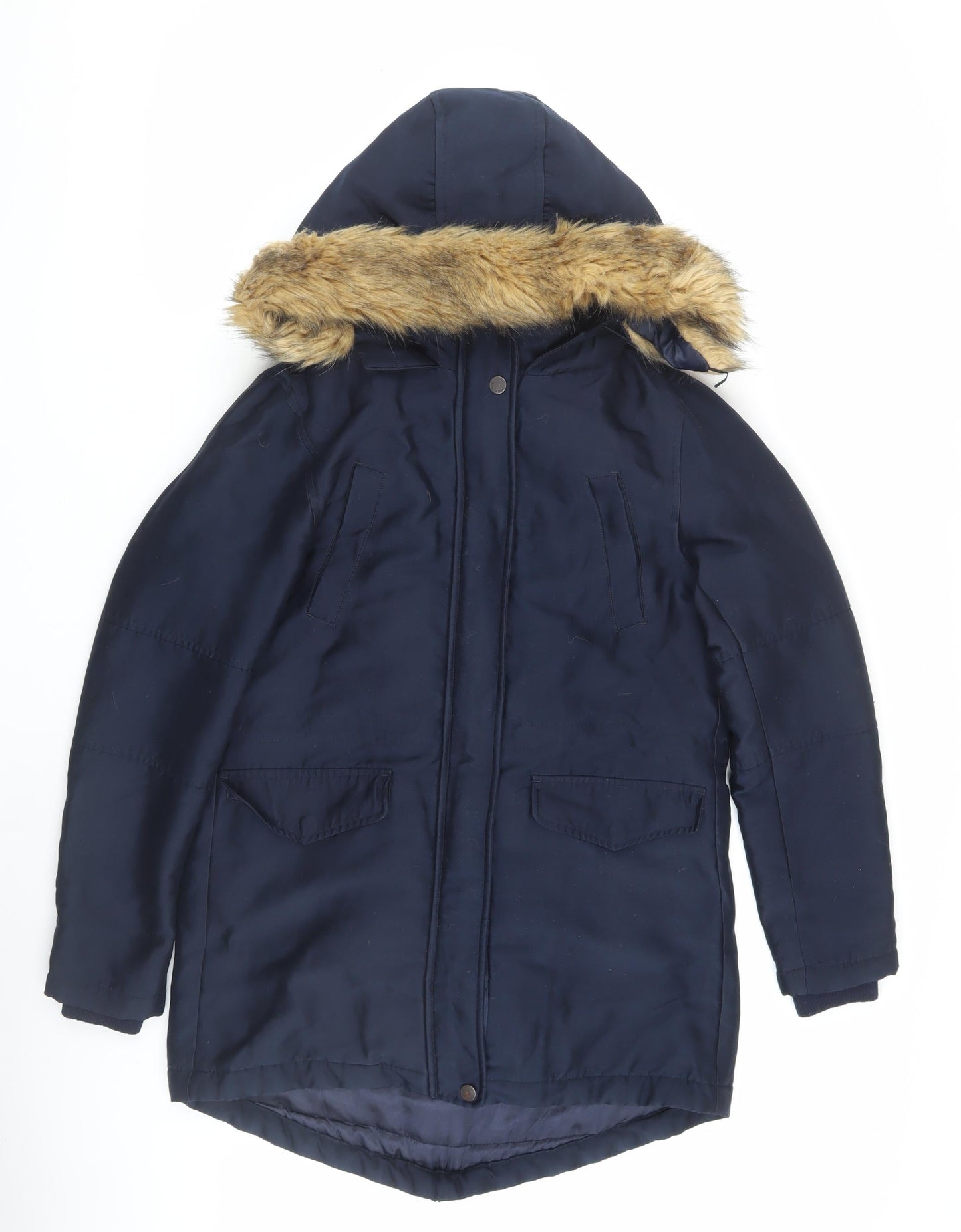 Maison de Nimes Women's Blue Parka Jacket Size 8