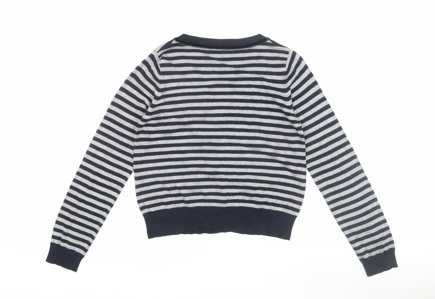 Warehouse Women's Multicoloured Striped Cardigan Size 14