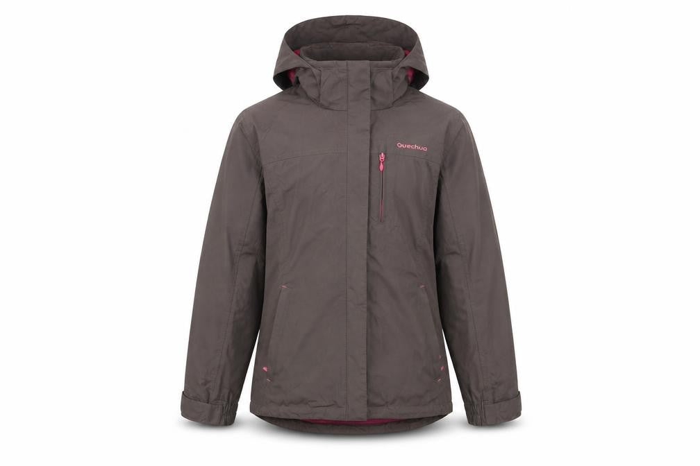 Quechua Girls Brown Parka Jacket Size 9-10 Years