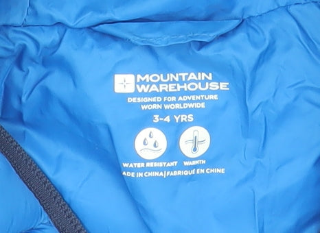 Mountain Warehouse Boys Blue Puffer Jacket 3-4 Years