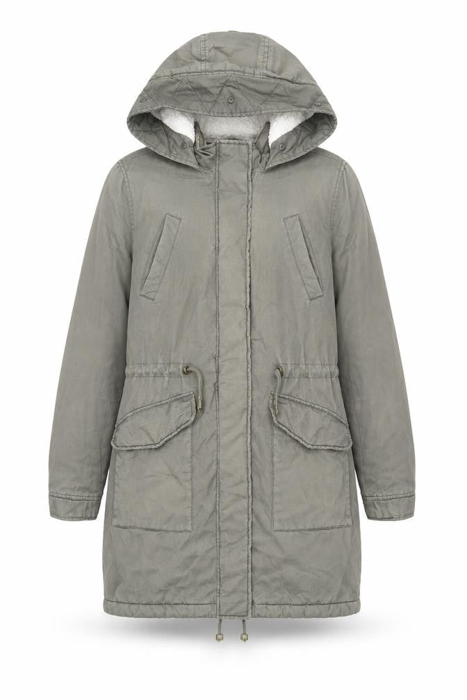 Marks & Spencer Women's Green Parka Size 10 with Hood