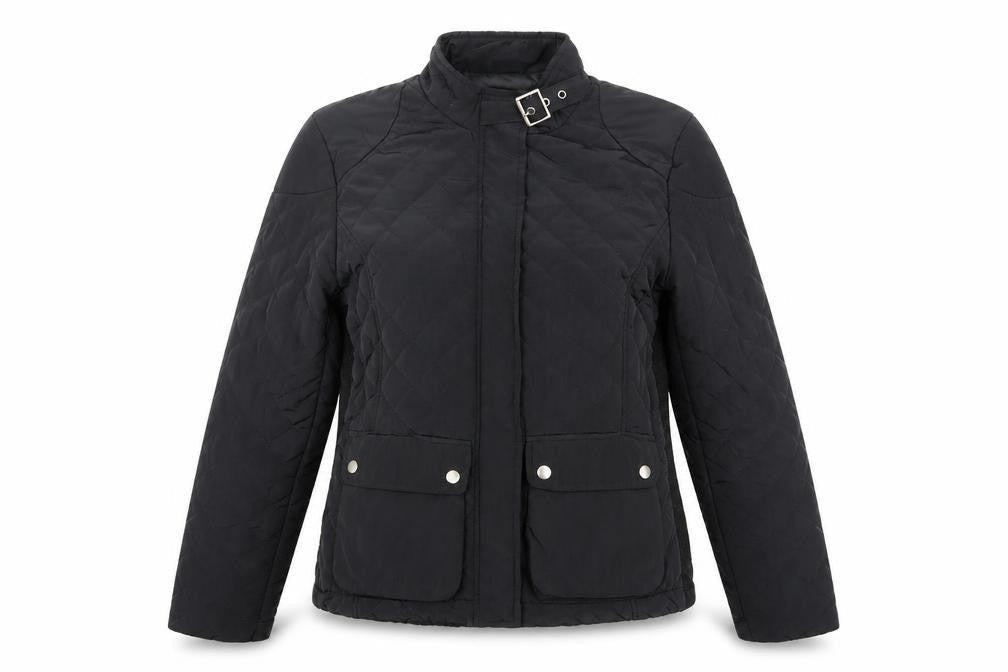 Mango Women's Black Quilted Jacket, Size 12, Winter Essential