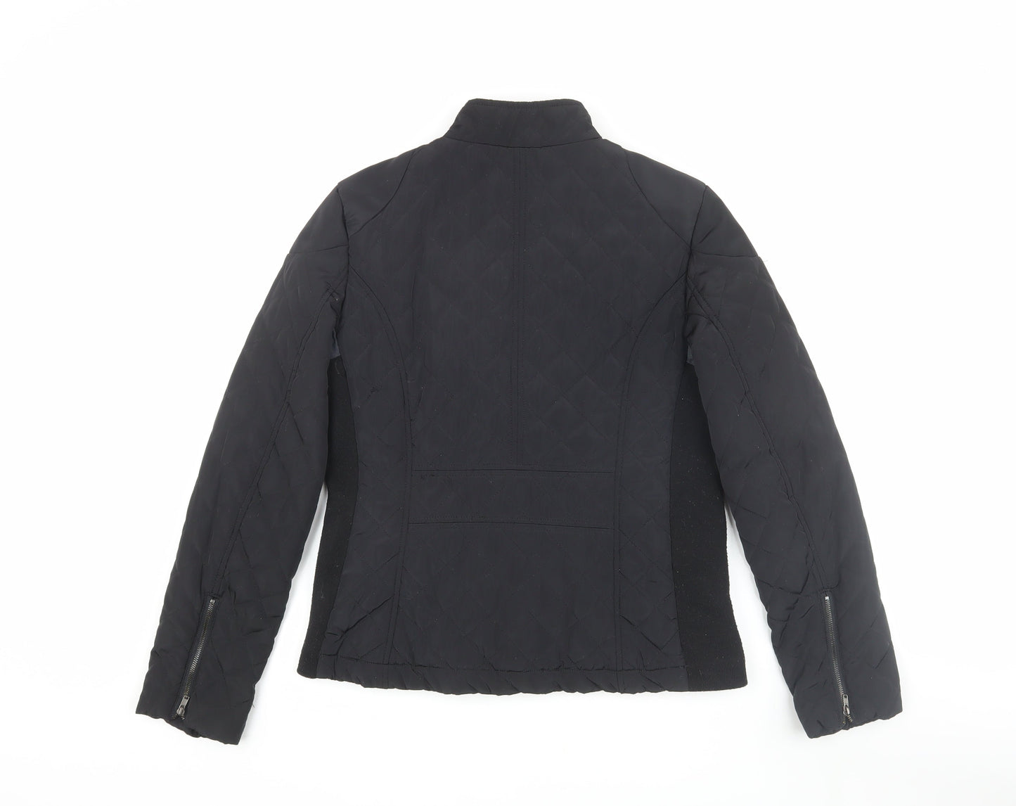 Mango Women's Black Quilted Jacket, Size 12, Winter Essential