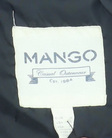 Mango Women's Black Quilted Jacket, Size 12, Winter Essential