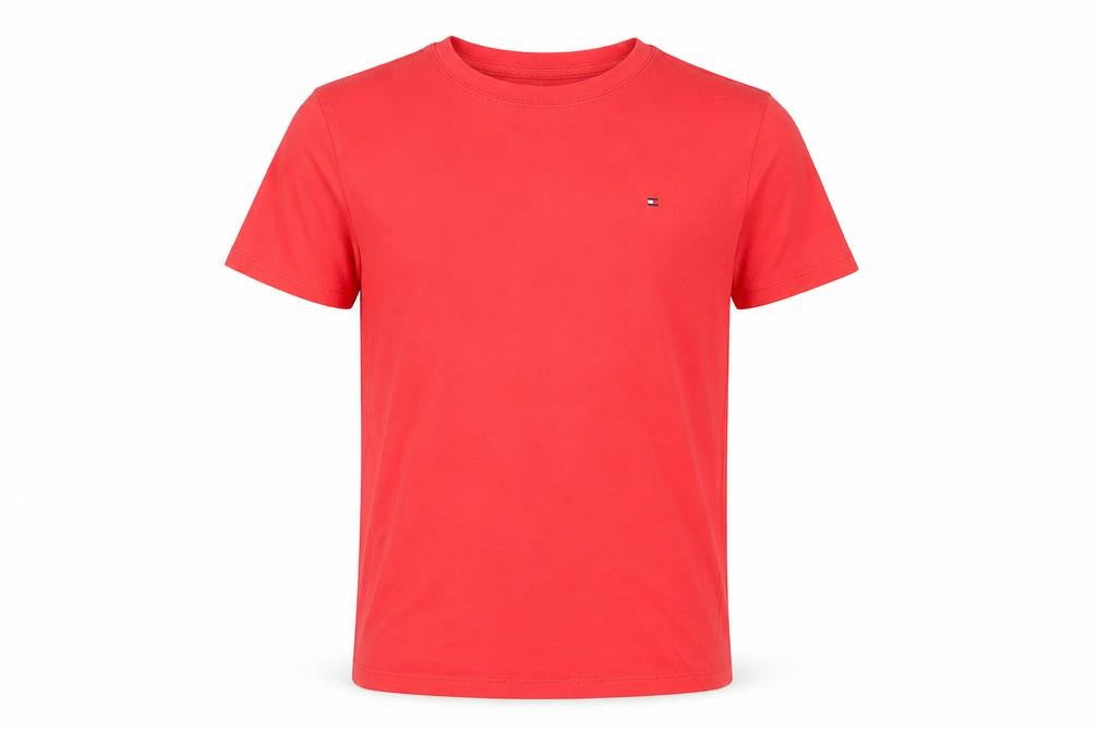 Tommy Hilfiger Boys Red T-Shirt M Short Sleeve Basic Logo