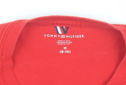 Tommy Hilfiger Boys Red T-Shirt M Short Sleeve Basic Logo