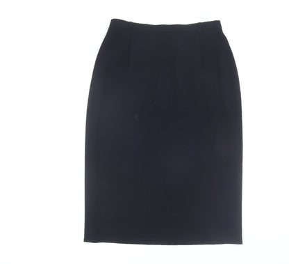 Additional front view of Viyella Black Midi Pencil Skirt -, size 12