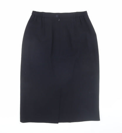 Back view of Viyella Black Midi Pencil Skirt -, size 12