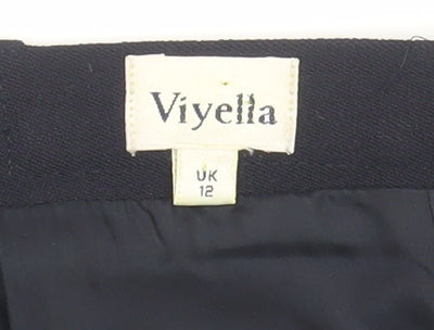 Close-up detail of Viyella Black Midi Pencil Skirt -, size 12