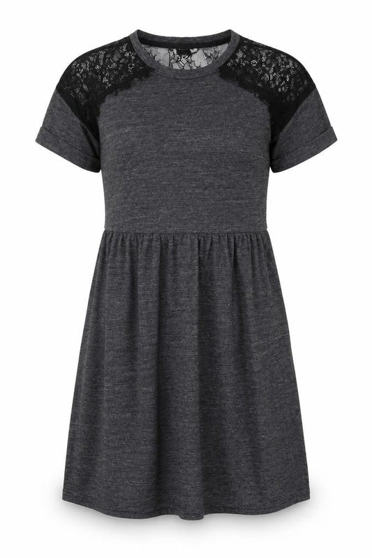 Topshop Women's Grey Fit & Flare Dress UK 10