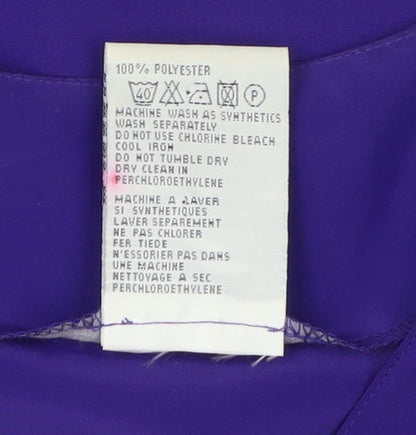 Alexon Women's Purple Blouse, Size 10, V-Neck, Long Sleeve