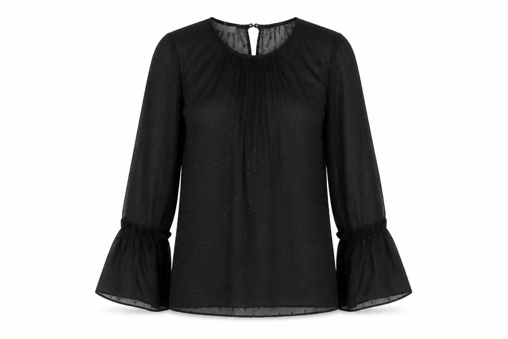 Hobbs Women's Black Tunic Blouse, Size S