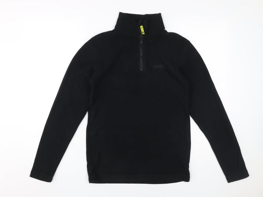 Gelert Boys Black Fleece Pullover Hoodie 13 Years