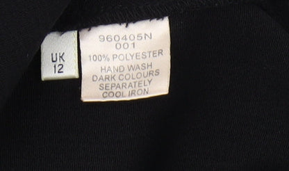 Viyella Women's Black Blazer, Size 12, Regular Fit