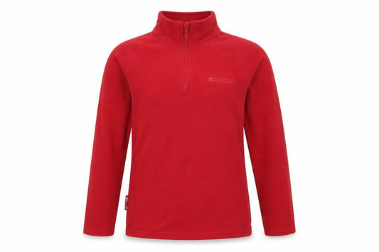 Mountain Warehouse Unisex Red XS Fleece Pullover Sweatshirt