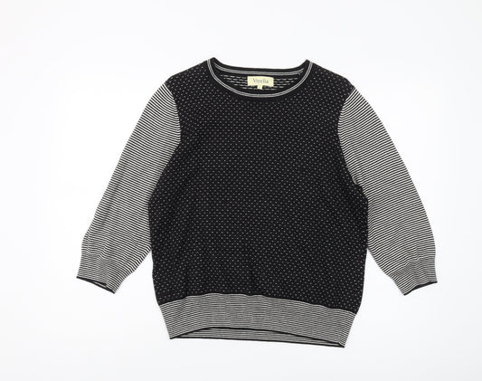 Viyella Women's Black Polka Dot Pullover Jumper L