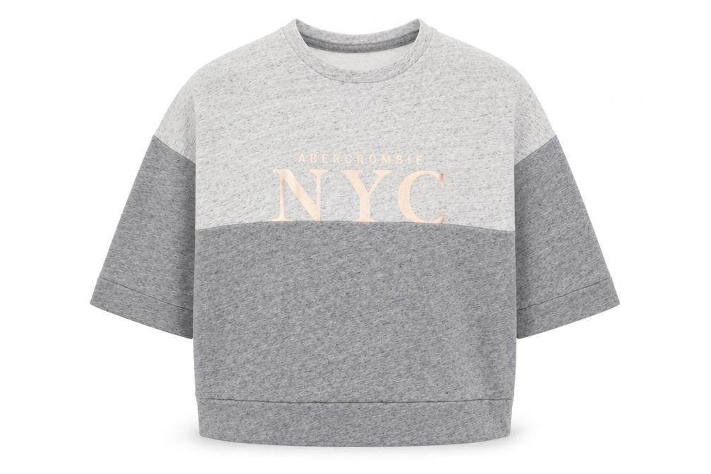 Abercrombie & Fitch Women's Grey Pullover Sweatshirt L
