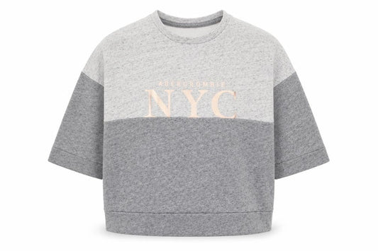 Abercrombie & Fitch Women's Grey Pullover Sweatshirt L