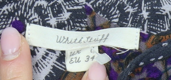 White Stuff Womens 3/4 Sleeve Floral Tunic Blouse Size 6
