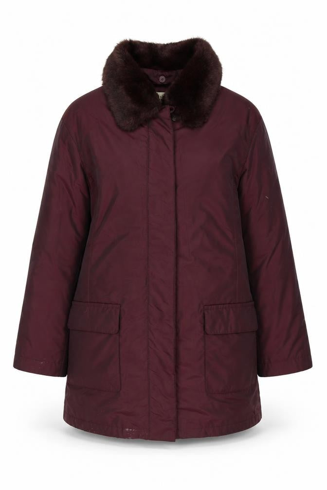 Viyella Women's Red Long Overcoat, M, Classic Style
