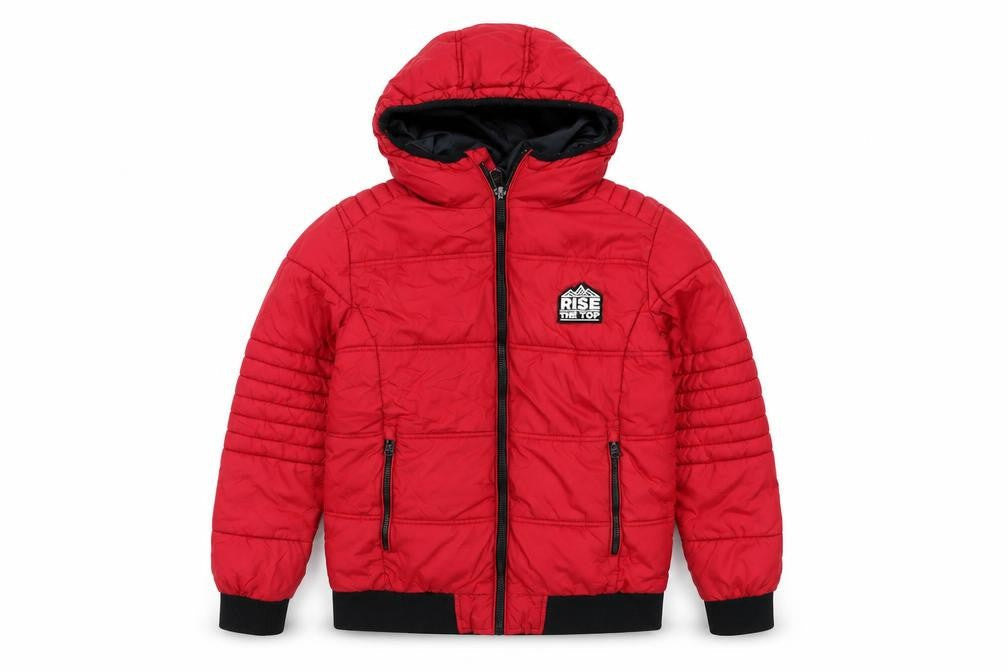OVS Boys Red Puffer Jacket, 12-13 Years, Hooded