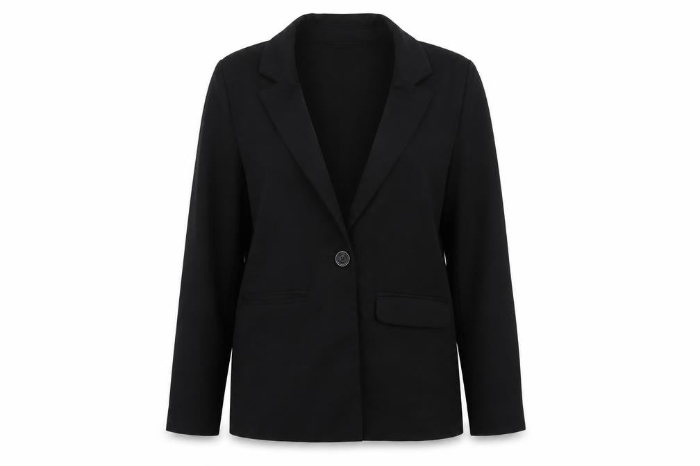 Divided Women Black Blazer Size 8 Single-Breasted