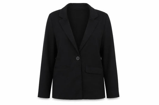 Divided Women Black Blazer Size 8 Single-Breasted