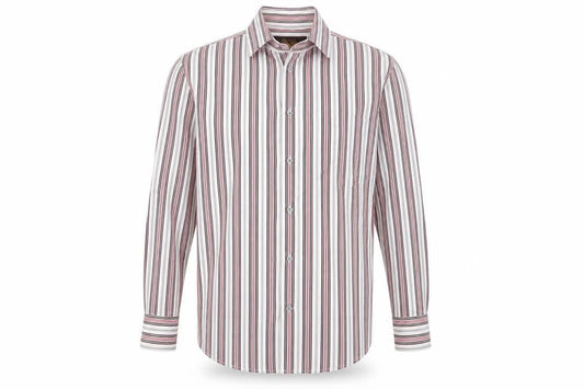 Next Men's Multicoloured Striped Slim Fit Shirt