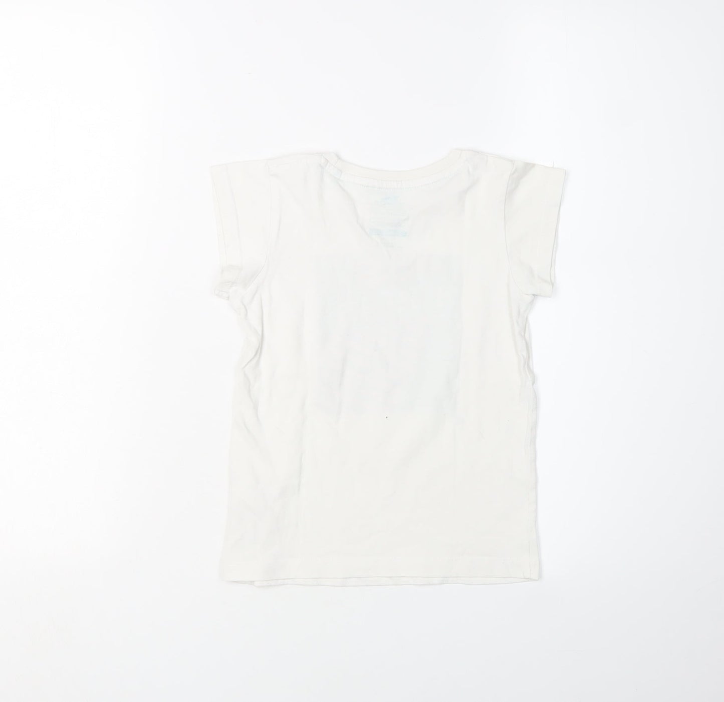 Trespass Girls' White Graphic T-Shirt, Size 5-6 Short Sleeve