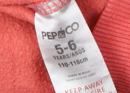 Marvel Spiderman Boys Red Sweatshirt 5-6 Years Pullover