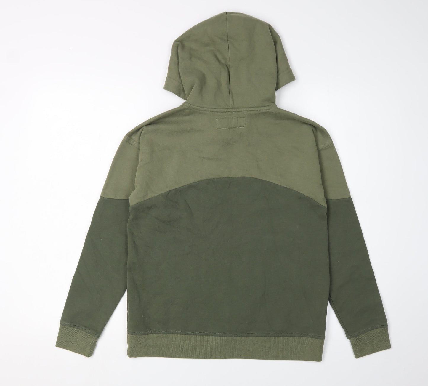 Abercrombie Kids Boys Green Colourblock Pullover Hoodie 11-12Y