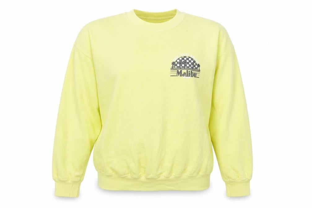 Topshop Women's Yellow M Pullover Sweatshirt