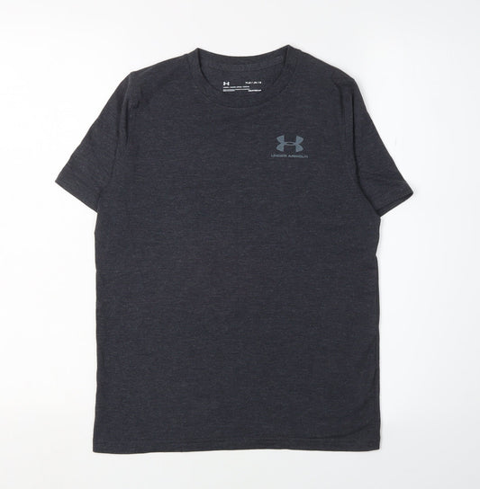 Under Armour Boys Black Relaxed Fit T-Shirt