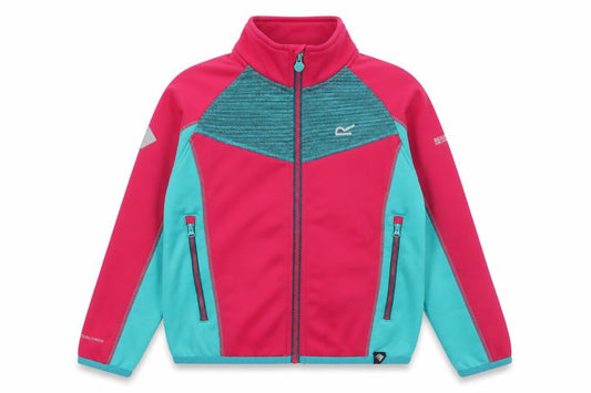 Regatta Girls Pink Blue Soft Shell Jacket 9-10 Years