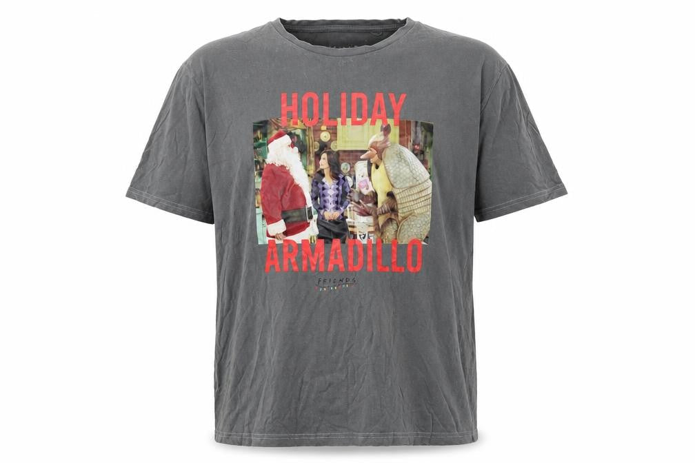 Tu Men's Grey Friends Christmas T-Shirt, 2XL