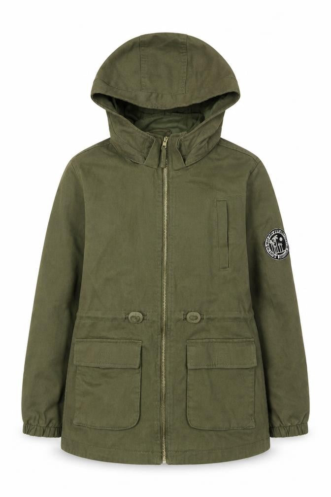 H&M Girls Green Parka Coat 10 Years Long Hooded